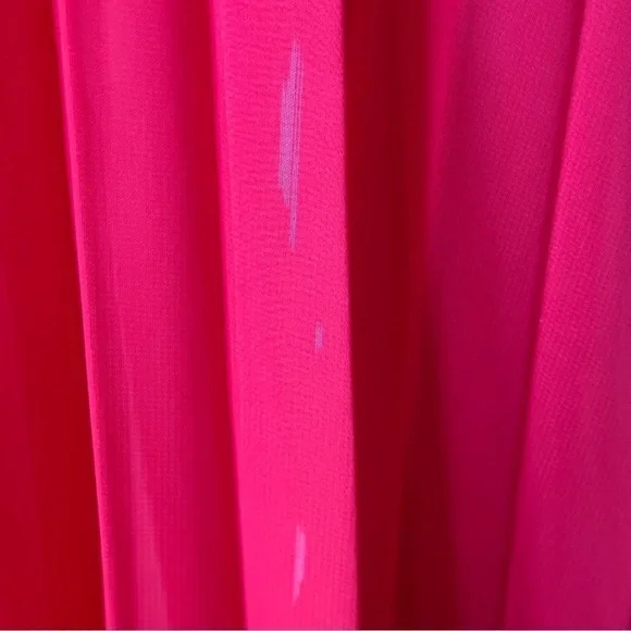 SOLD - Pleated OMBRE HALTER MAXI DRESS - PINK RED - Picture 9 of 9